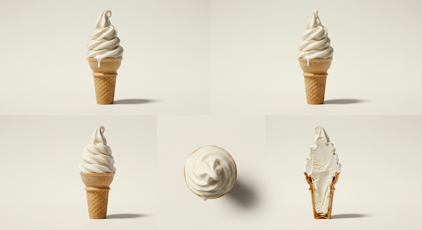 Vanilla Soft Serve Cone